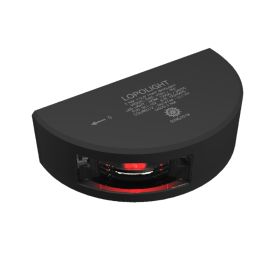 Lopolight Series 301-102 - Port Sidelight - Vertical Mount - 3NM - Red - Black Housing