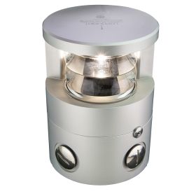 Lopolight 225&deg; Double Masthead Light - 6NM - Silver Housing
