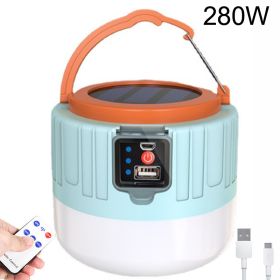 LED Solar Camping Light USB Rechargeable Bulb Outdoor Tent Lamp Portable Lantern Night Emergency Bulb Flashlight BBQ Hiking Tool (Wattage: Best 280w B, Ships From: China)