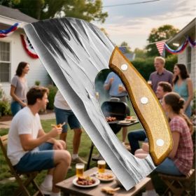 Barbecue Charcoal Grill Folding Portable, Windproof and thickened tool box design, durable, foldable structure lightweight and compact (size: A sharp kitchen knife)